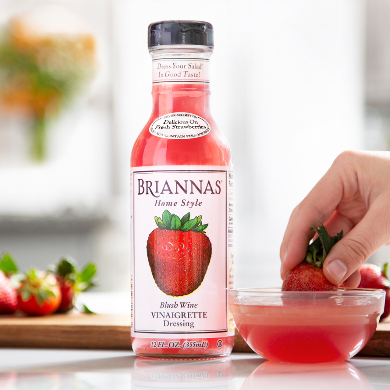 Brianna's Home Style Blush Wine Vinaigrette Salad Dressing (6x12Oz) - Image 4