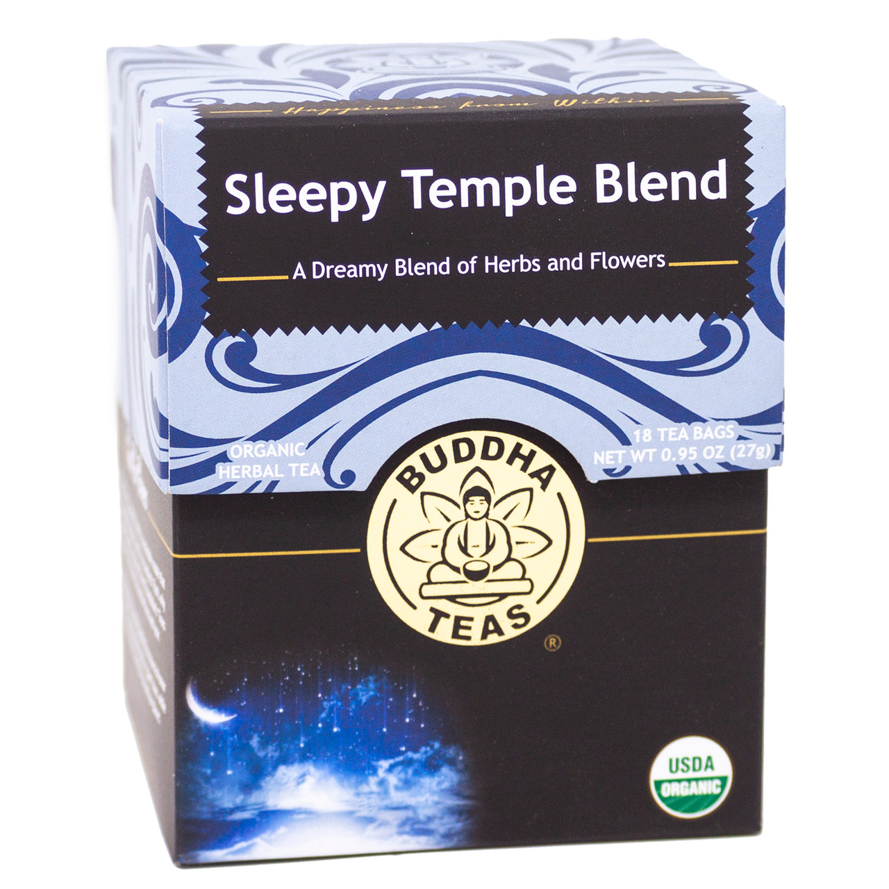 Buddha Teas Organic Sleepy Temple Blend 18 Tea Bags (Pack of 6 Boxes)