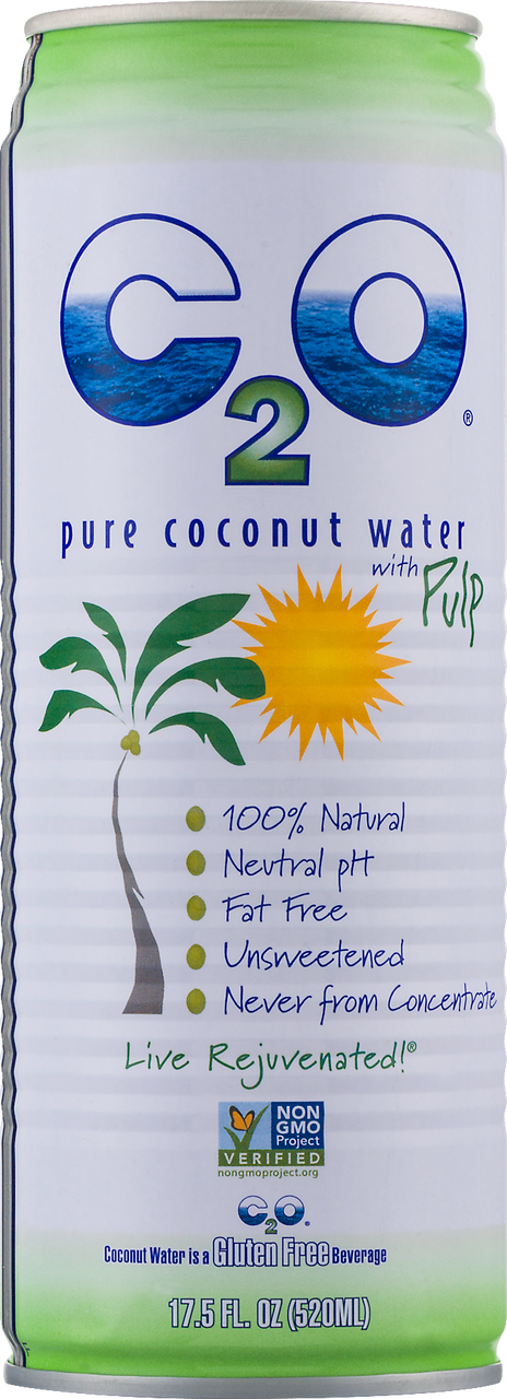 C2O Pure Coconut Water W/Pulp (12x17.5OZ ) - Image 2