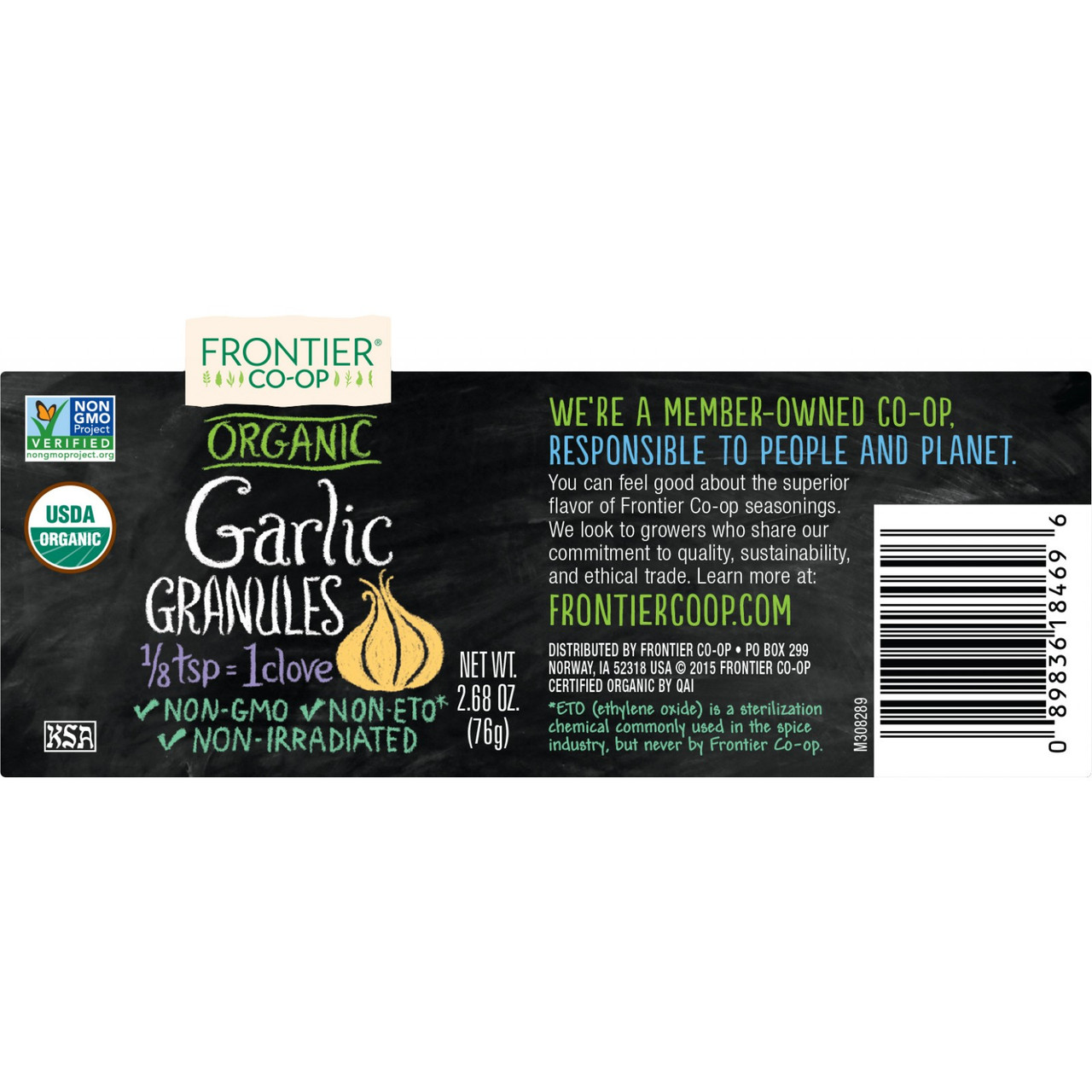Frontier Herb Garlic Granules (1x2.70 Oz) - Image 2