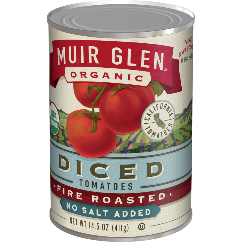 Muir Glen Diced Fire Roasted Tomato No Salt (12x14.5 Oz) - Image 3