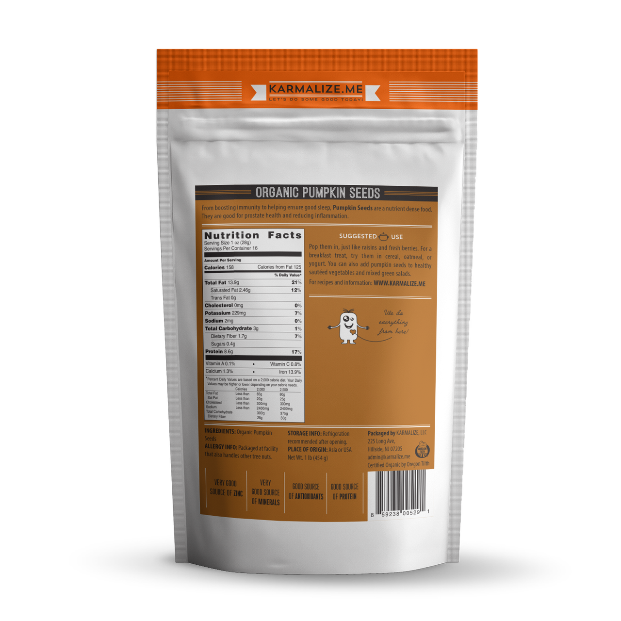 Raw Organic Pumpkin Seeds (Pepitas) - Image 2