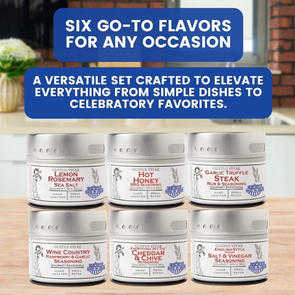 Gourmet Culinary Favorites | Gift Packaged Seasoning Collection | Set of 6 | Go To Gift For All Occasions - Image 2