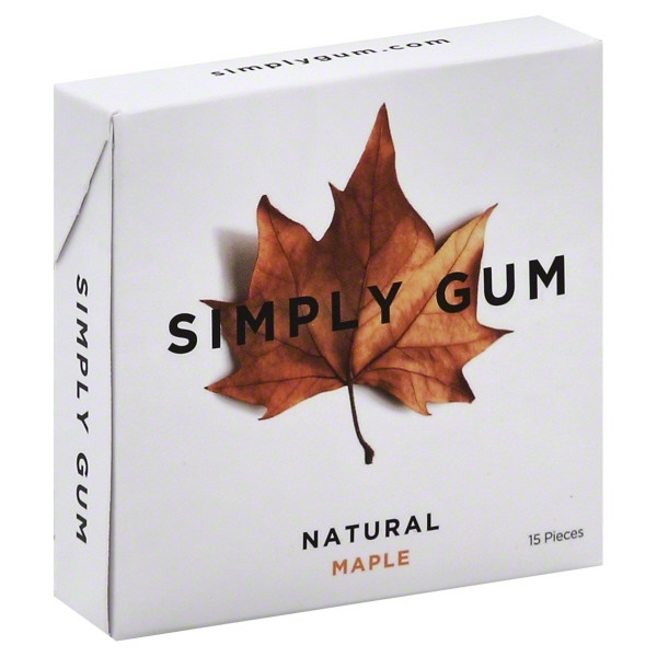 Simply Gum All Natural Gum Maple (12X15 Ct)