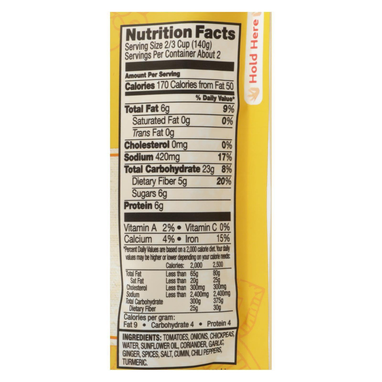 Tasty Bite Channa Masala Entree (6x10 Oz) - Image 2