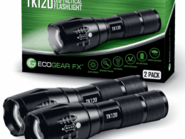 EcoGear FX TK120 LED Tactical Flashlight with Strobe 2-Pack