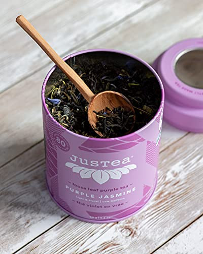 Justea Purple Jasmine Loose Leaf Tea 3.2 oz (Pack of 6 Tins) - Image 6