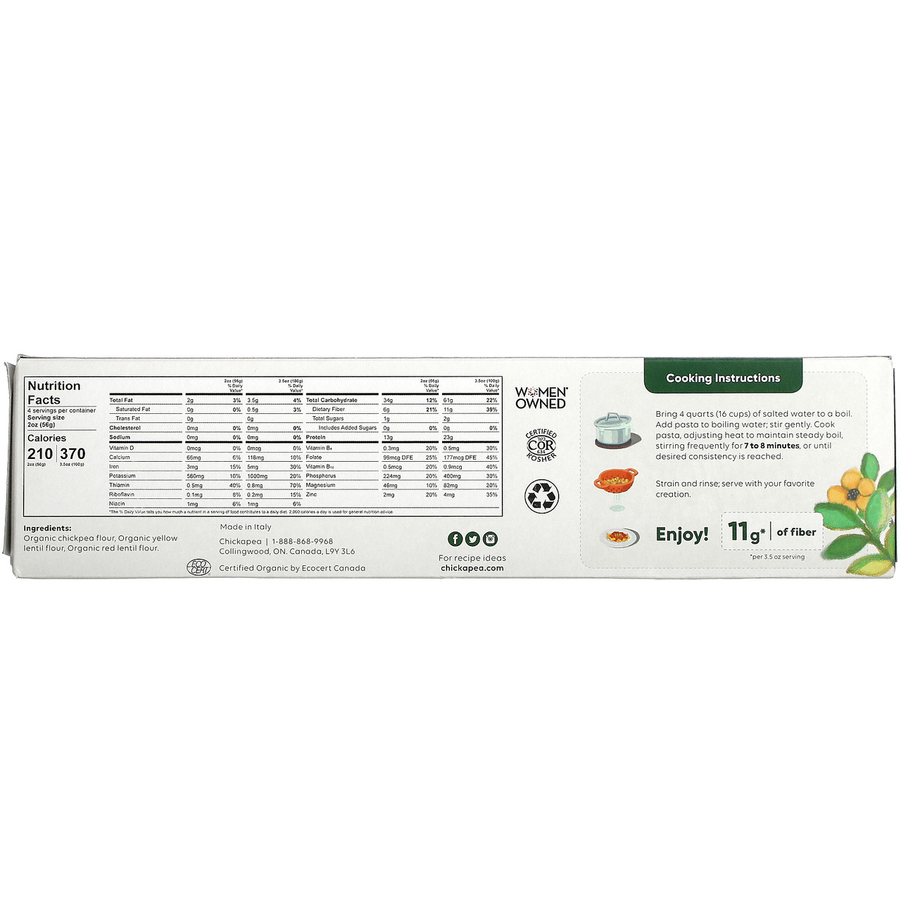 OG1 CHICKAPEA PSTA SPAG ( 6 X 8 OZ ) - Image 2