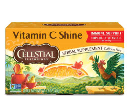 Celestial Seasonings Vitamin C Shine Herbal Supplement 20 Tea Bags (Pack of 6 Boxes)