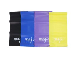 Maji Sports Full Body Exercise and Stretch Bands - Variable Resistance 4 Pack