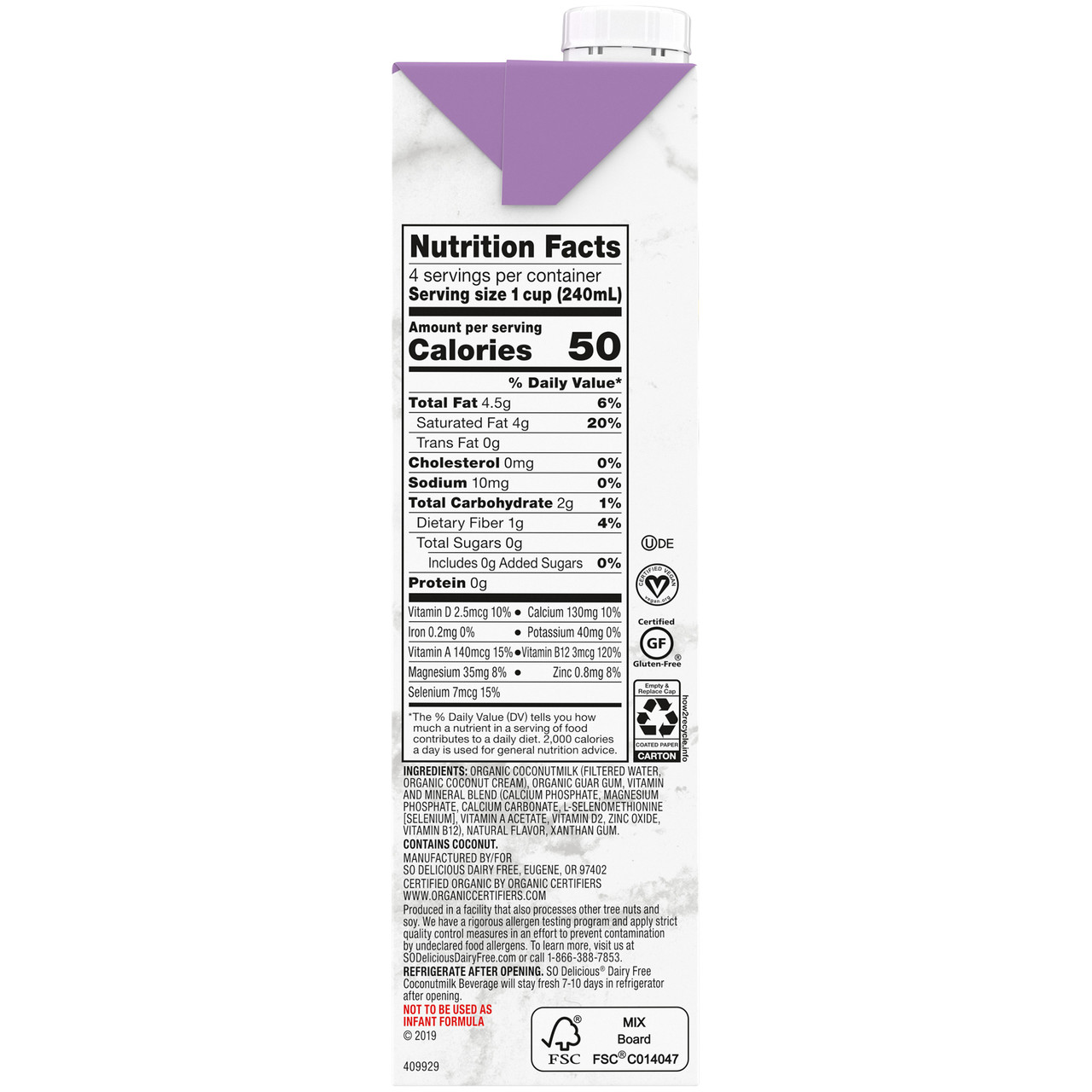 SO DEL CNUT MLK VAN UNSW ( 12 X 32 OZ ) - Image 2