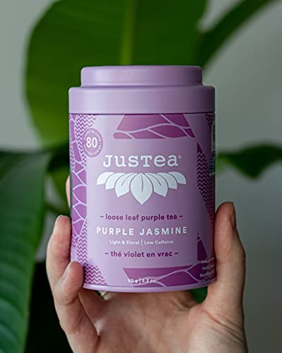 Justea Purple Jasmine Loose Leaf Tea 3.2 oz (Pack of 6 Tins) - Image 5