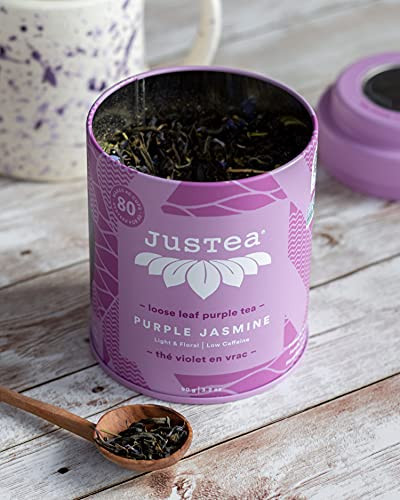 Justea Purple Jasmine Loose Leaf Tea 3.2 oz (Pack of 6 Tins) - Image 7