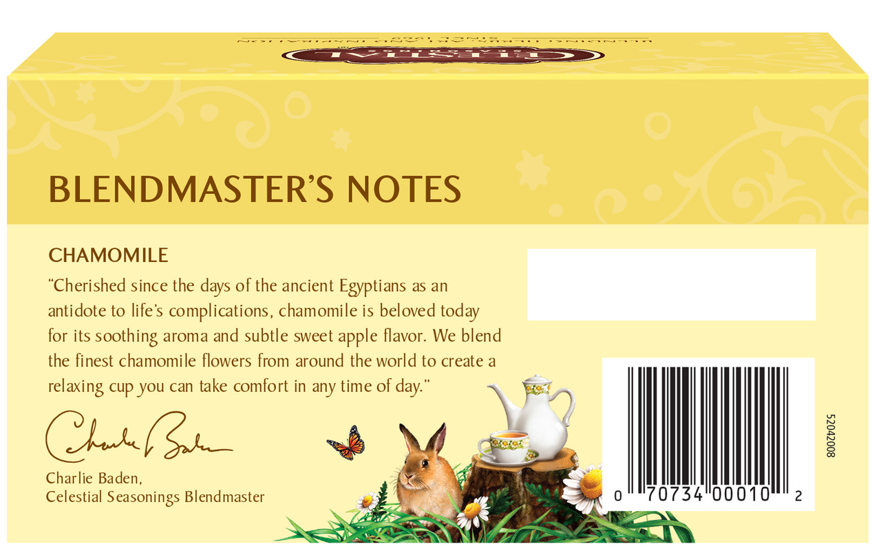 Celestial Seasonings Chamomile Tea 20 Tea Bags (Pack of 6 Boxes)