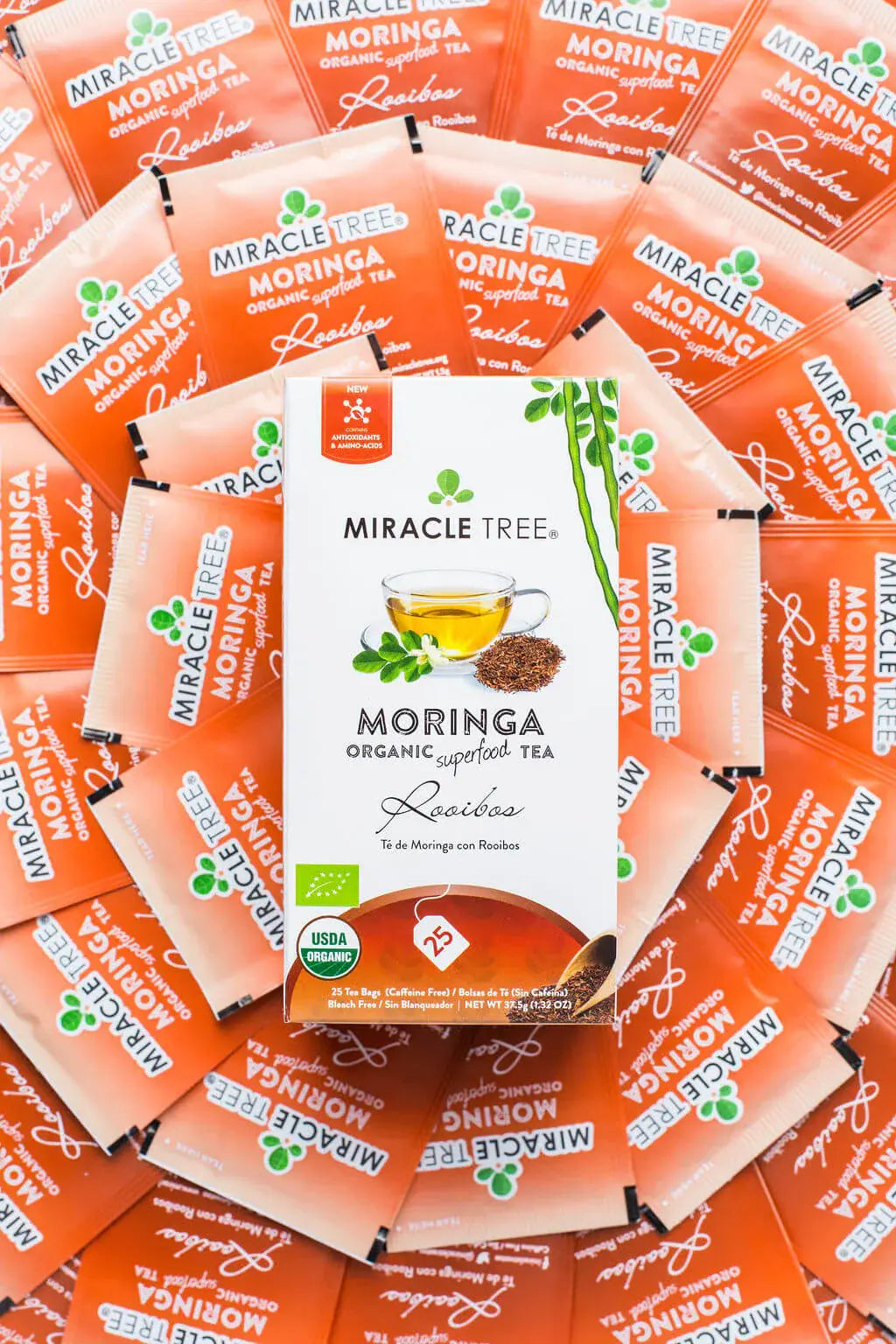 Organic Moringa Tea - Rooibos - Caffeine-Free Herbal Tea - Image 4