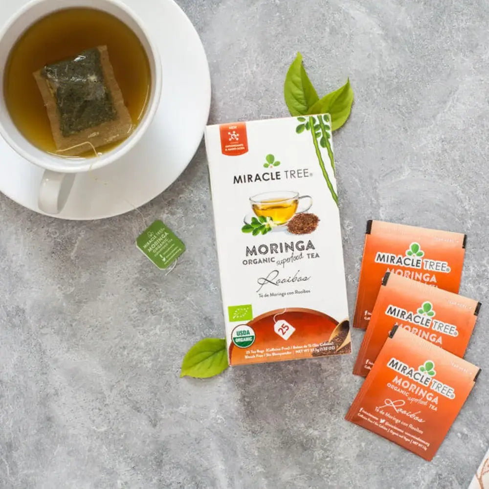 Organic Moringa Tea - Rooibos - Caffeine-Free Herbal Tea - Image 3
