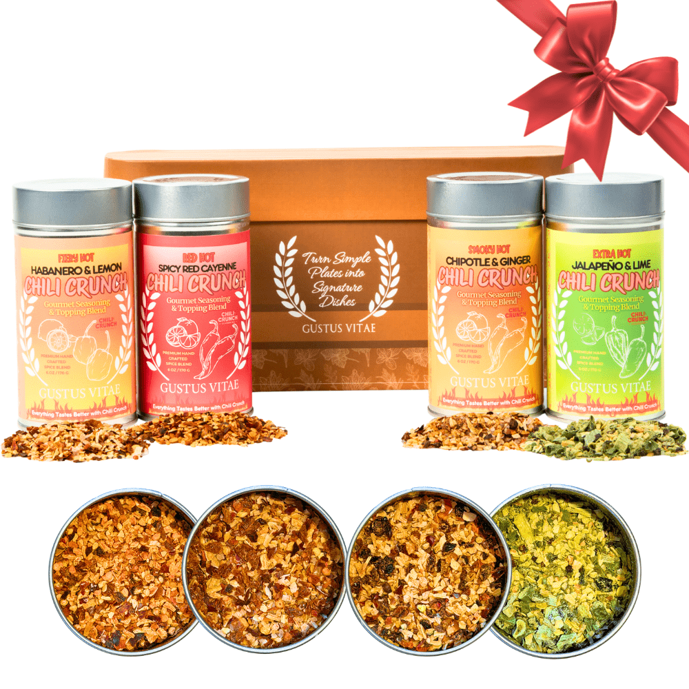 Fiery Hot Chili Crunch Seasoning Bunch | Gift Packed Set of 4