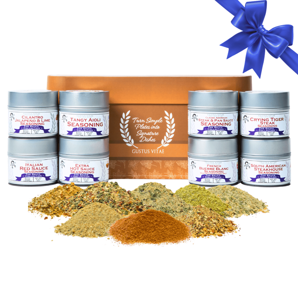 Gourmet Seasonings for Sauce Lovers | 8 Pack | Spice Blends Gift Set