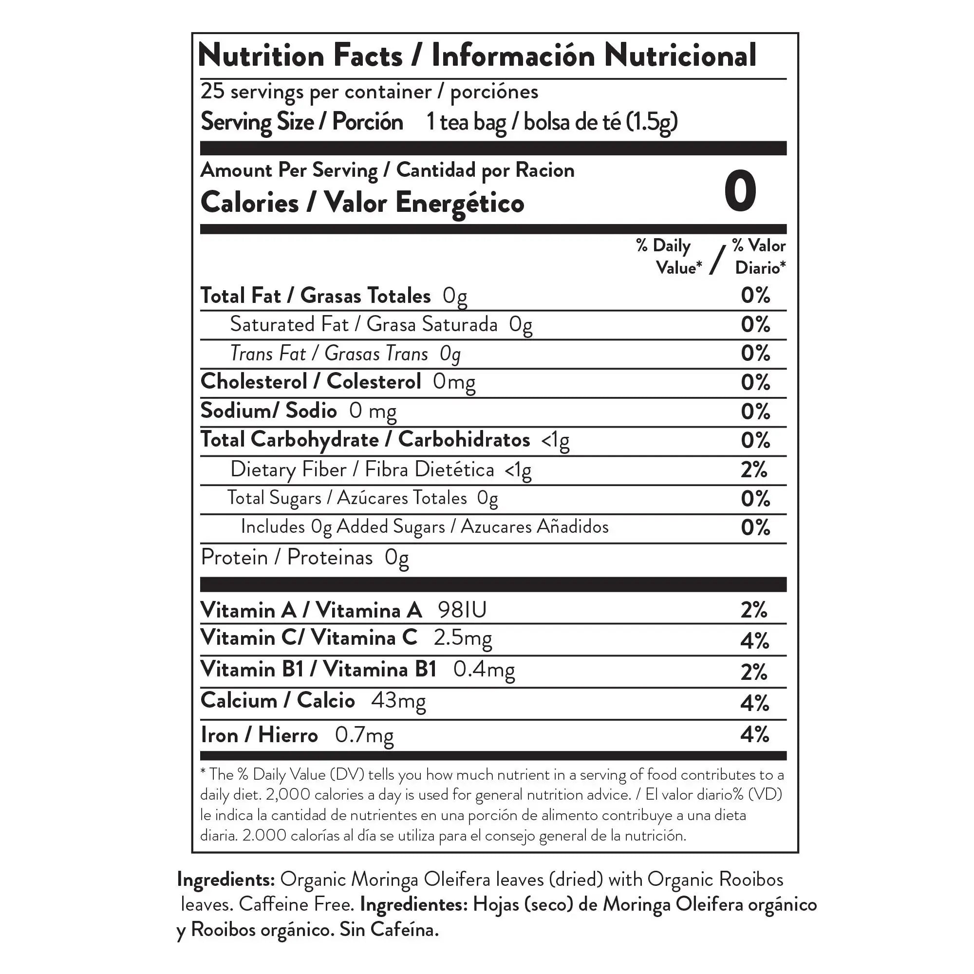 Organic Moringa Tea - Rooibos - Caffeine-Free Herbal Tea - Image 5