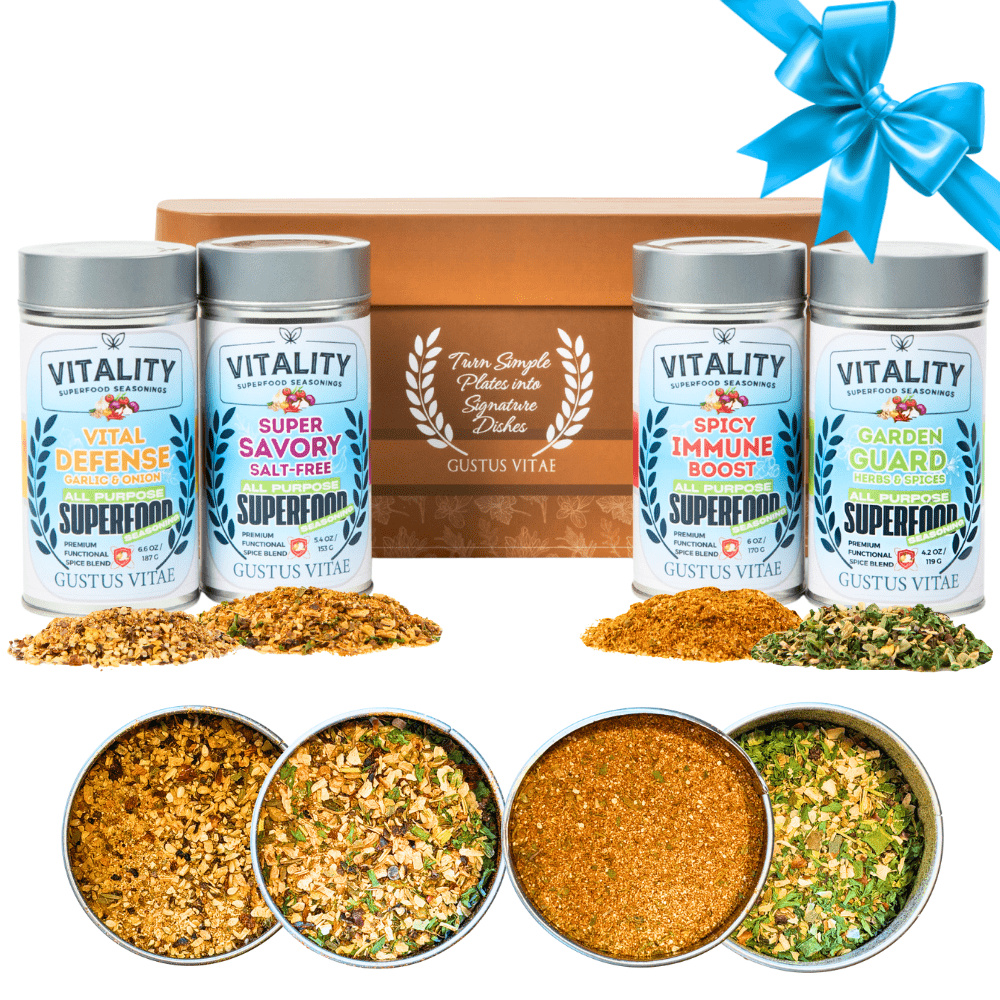 Vitality Superfood Spices Gift Set of 4 | Wellness Blends