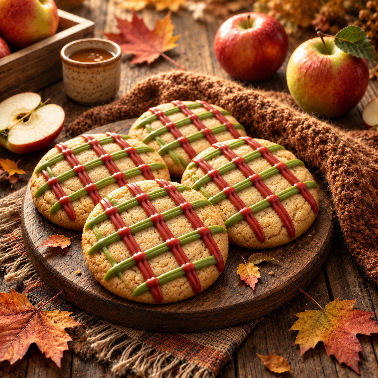 Golden Dolci Caramel Apple Plaid Keto Cookies - 6 Pack