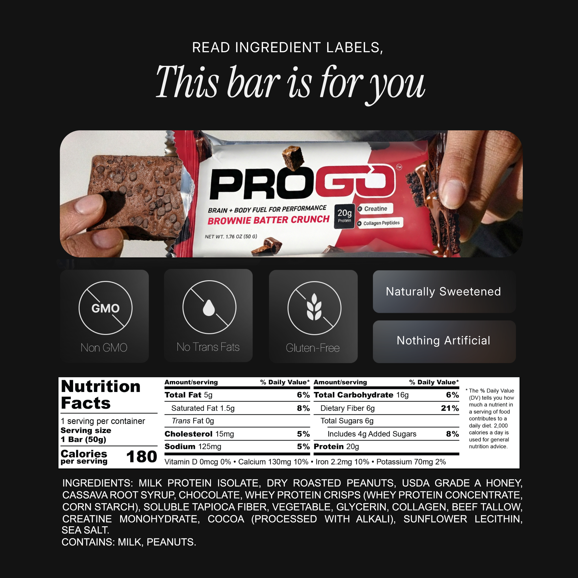 ProGo Bars Brownie Batter Crunch 12 Pack - Image 5